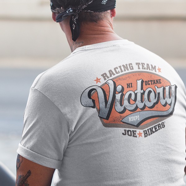 Tshirt moto vintage racing team victory