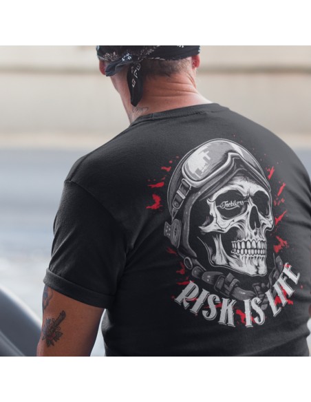 T-shirt biker risk is life