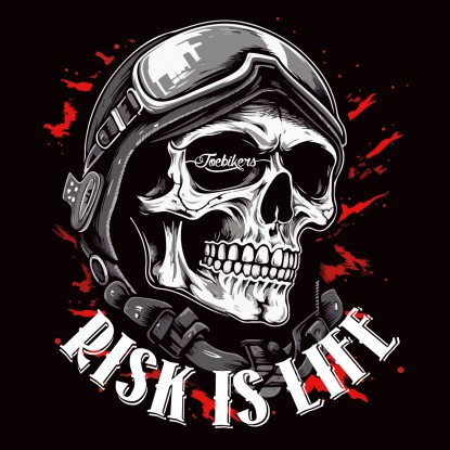 T-shirt biker risk is life 2
