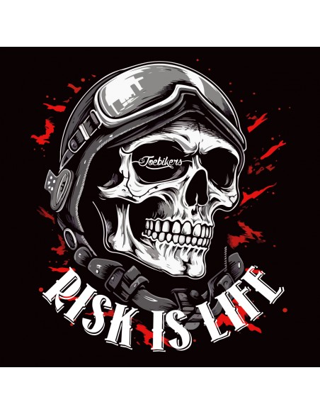 T shirt biker risk is life