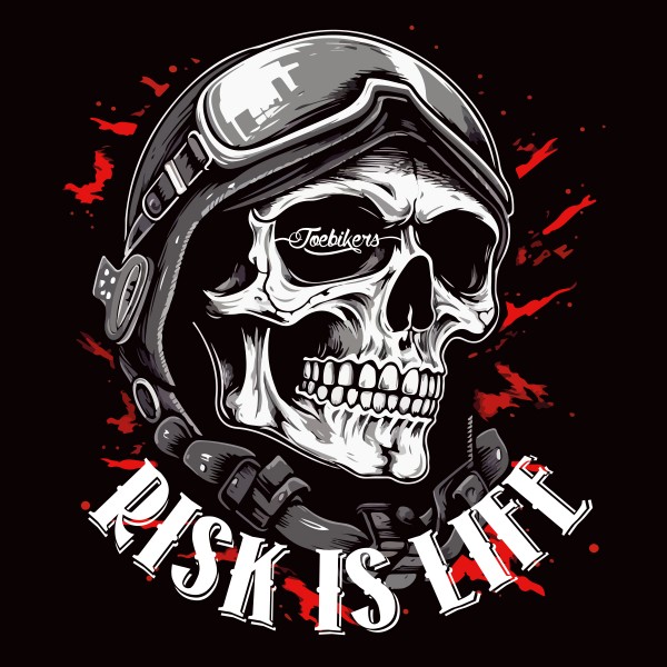 T shirt biker risk is life T shirt biker risk is life