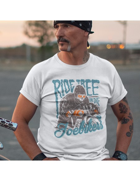 T-shirt biker ride free or die
