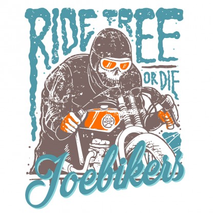 T-shirt biker ride free or die 2