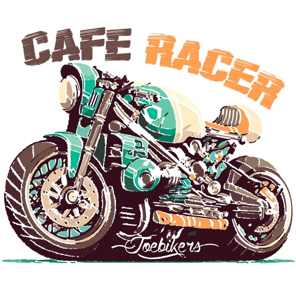 T shirt vintage biker cafe racer T shirt vintage biker cafe racer