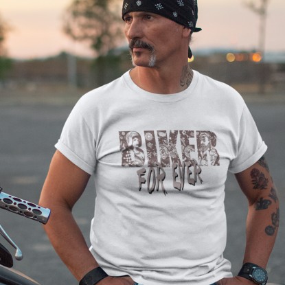 Tshirt biker for ever