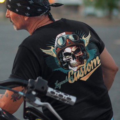 T-shirt biker legendary custom motorcycle