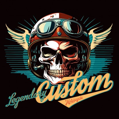 T-shirt biker legendary custom motorcycle 2