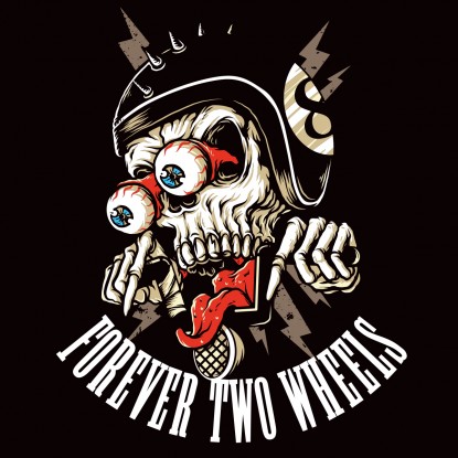 Tshirt biker forever two wheels 2