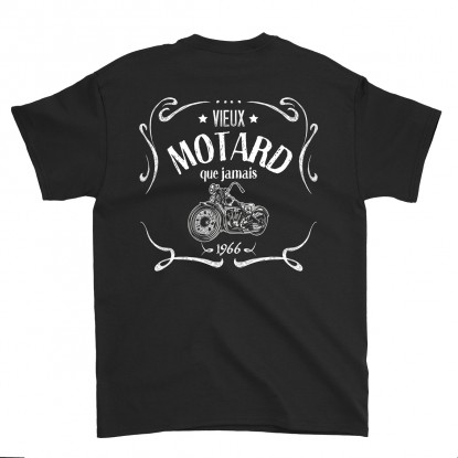 T shirts moto vintage homme Vieux motard que jamais