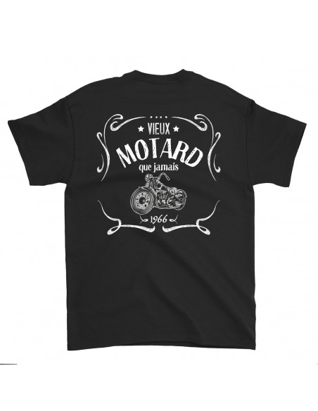 T shirts moto vintage homme Vieux motard que jamais