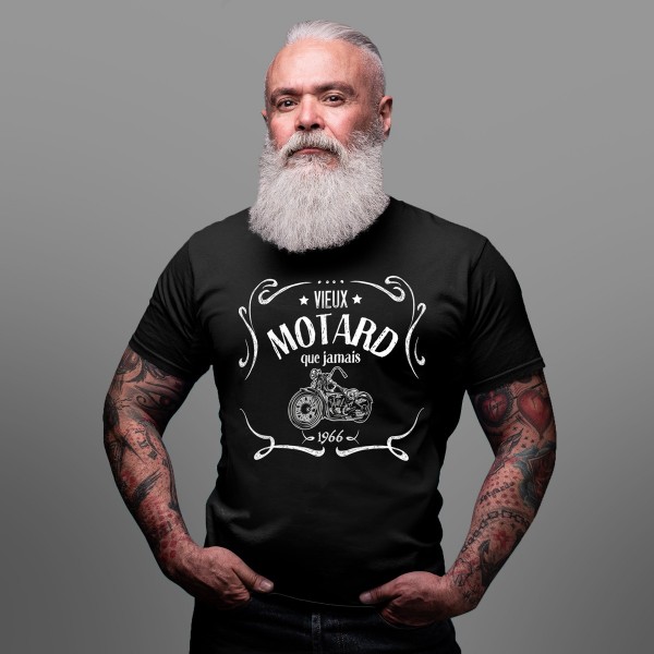 T shirt moto vieux motard  T shirt, T shirt moto, Motard