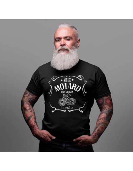 T-shirt moto vintage homme Vieux motard que jamais