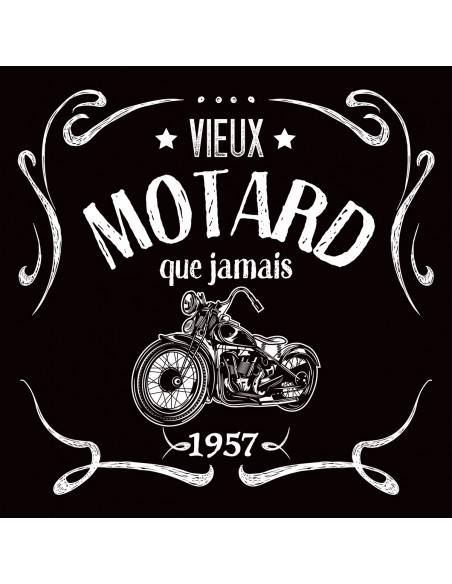 T-shirt moto personnalisable Vieux motard que jamais 1957