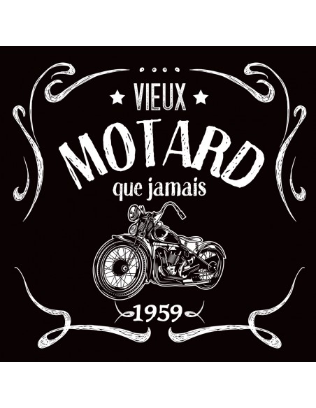 T-shirt moto personnalisable Vieux motard que jamais 1959