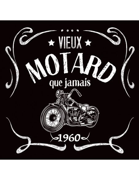 T-shirt moto personnalisable Vieux motard que jamais 1960