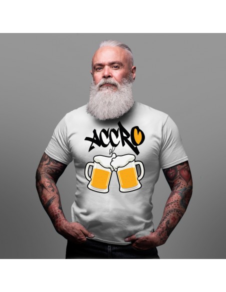 Tshirt blanc ou noir Accro bière