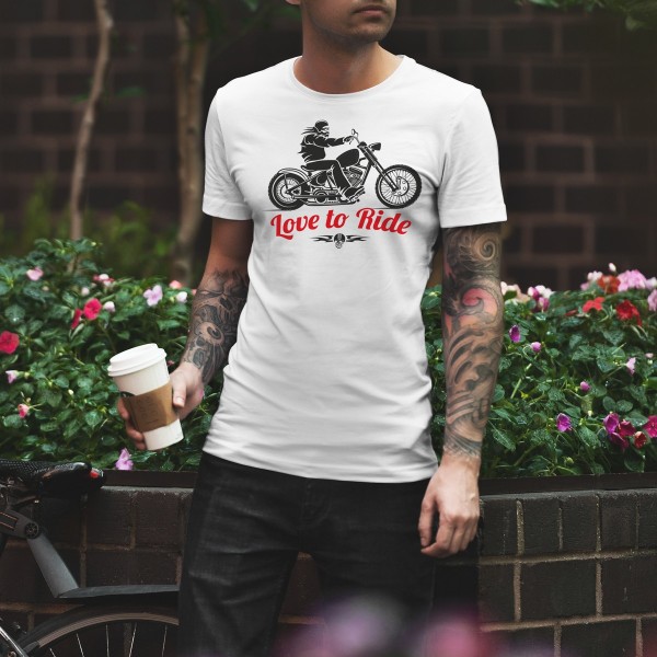 T shirt moto homme l'amour de rouler